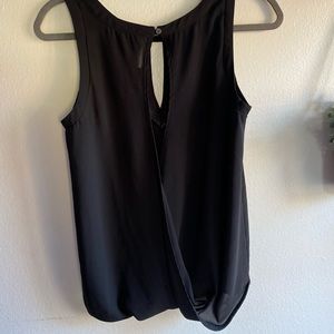 Black Open Back Blouse